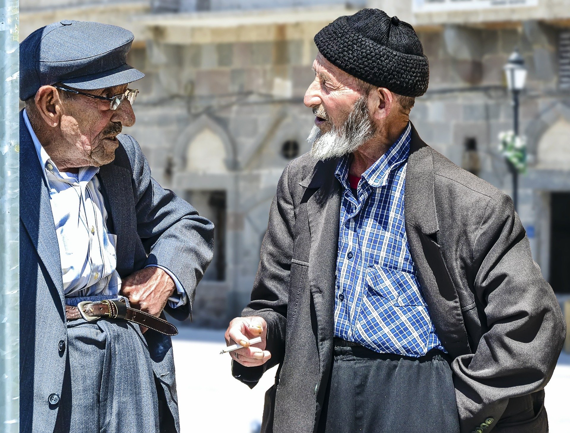 two old man talking