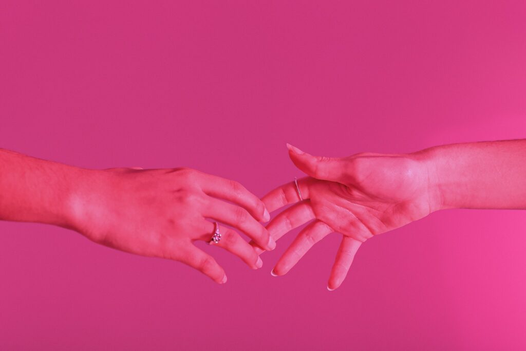 touching hands