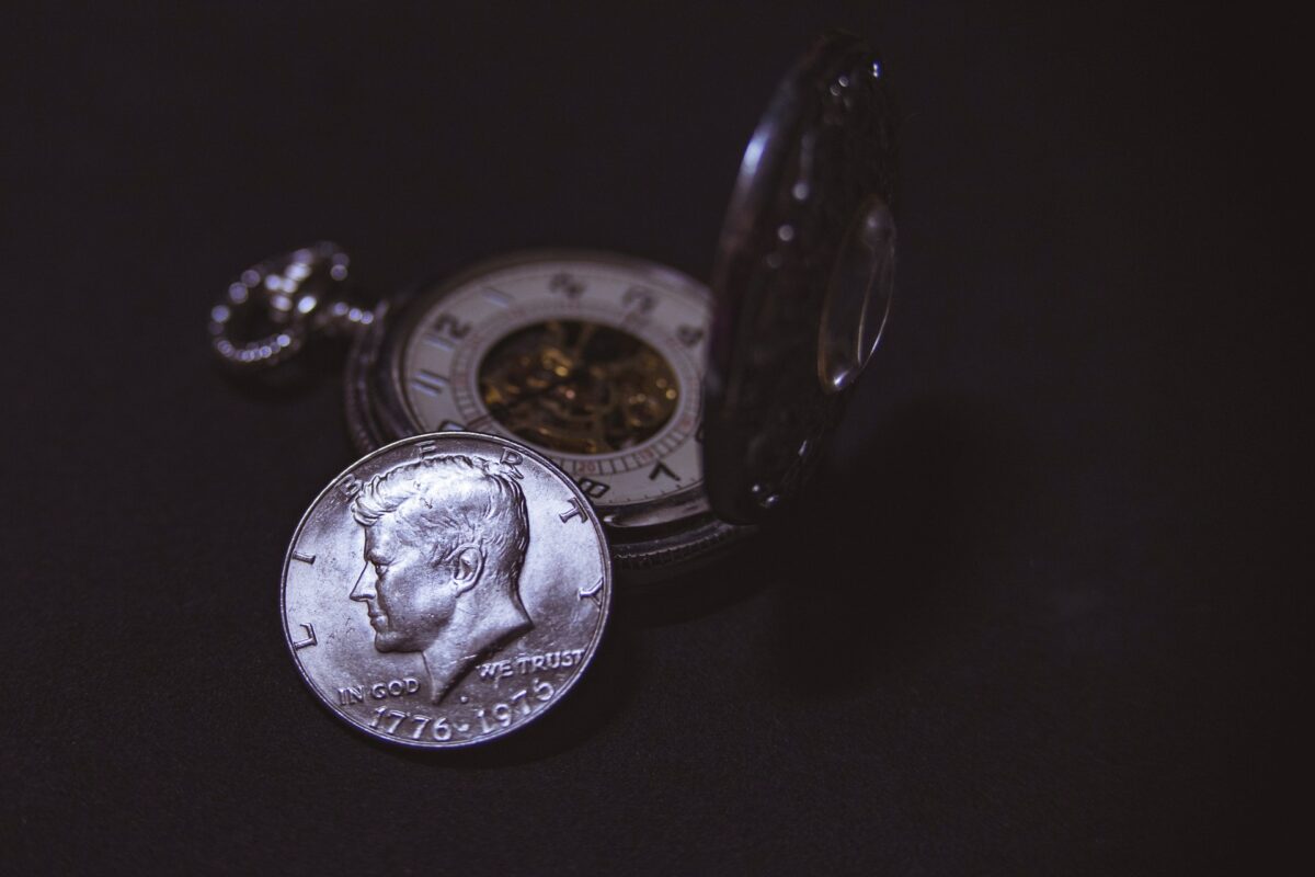 coin and watch
