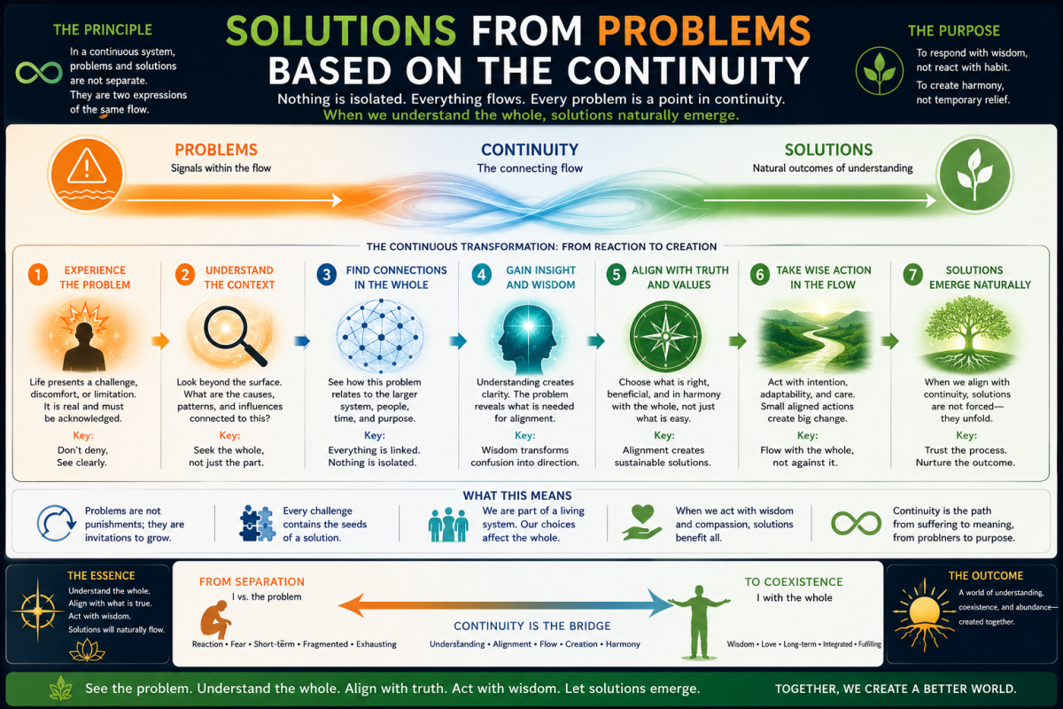 Solutions always live.Problems never.